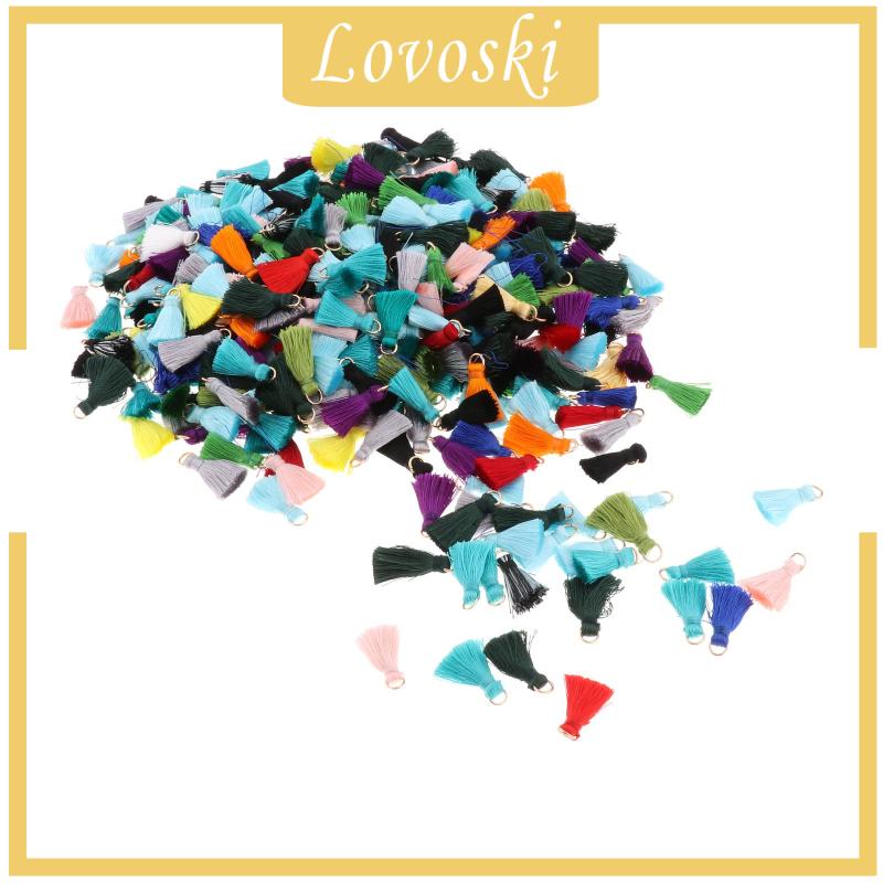 Bộ 100 Bông Tai Tua Rua Nhiều Màu Sắc