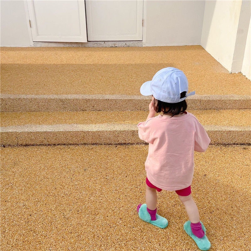 Bộ Trang Phục Gồm Áo Thun Tay Ngắn Và Quần Dài Bằng Vải Cotton Thời Trang Mùa Hè Dành Cho Bé Gái 5 Món