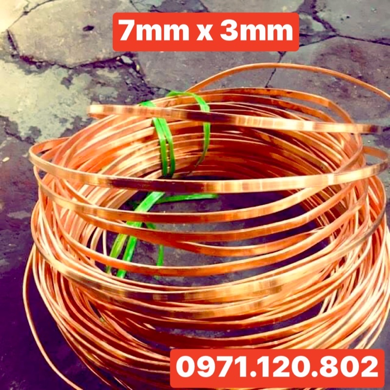 Đồng đỏ bản 7mm x 3mm