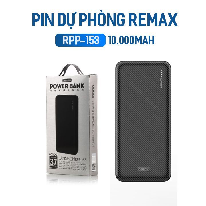 Pin dự phòng Remax 10000mAh RPP-153 - Hàng nhập khẩu