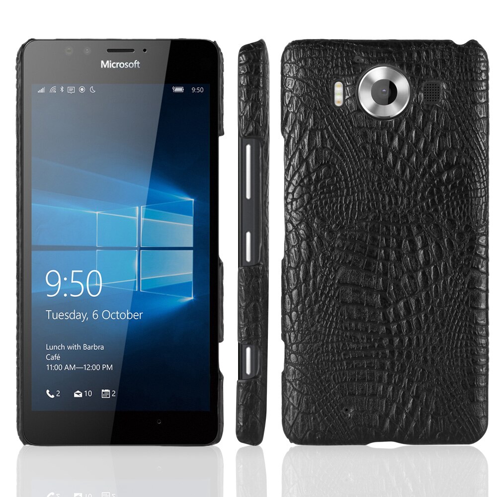 Dành Cho Microsoft Lumia 950 950XL Ốp Lưng Da Cá Sấu Sang Trọng Dành Cho Nokia N950 N 950 N950 XL Túi Điện Thoại