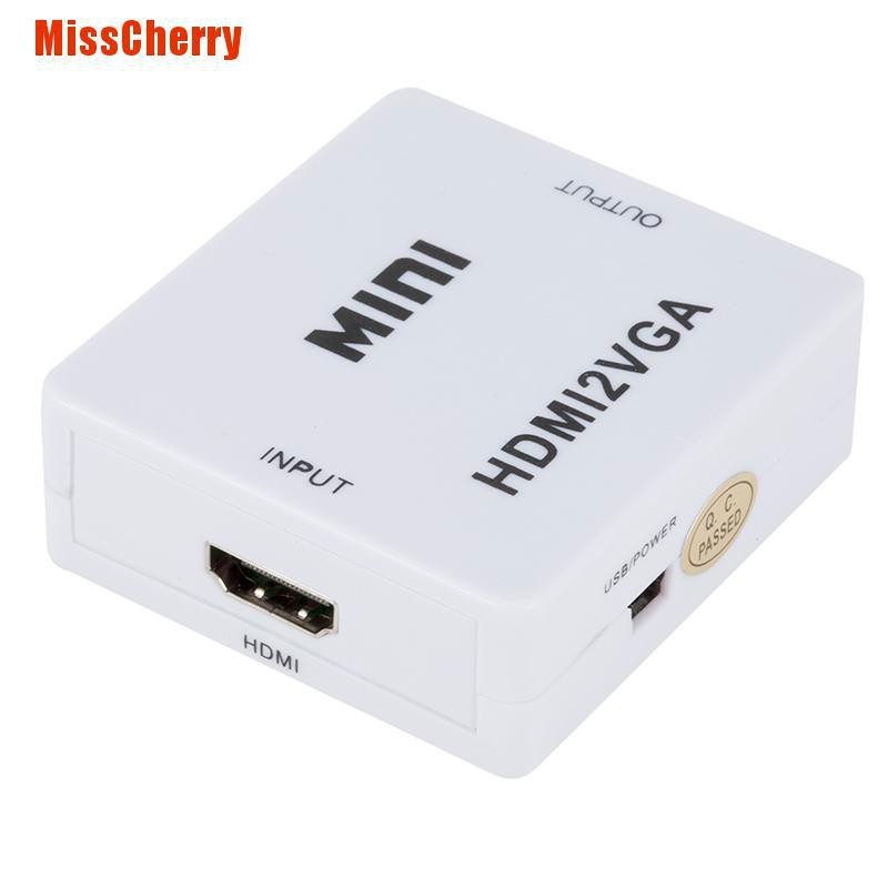 Hộp Chuyển Đổi Vga Sang Hdmi Full Hd 1080p Cho Dvd Hdtv Laptop
