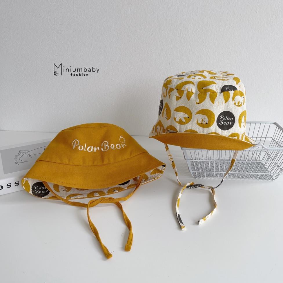 Mũ bucket hàn quốc cho bé trai, bé gái, mũ thời trang, nón chống năng trẻ em unisex Miniumbaby - M1190