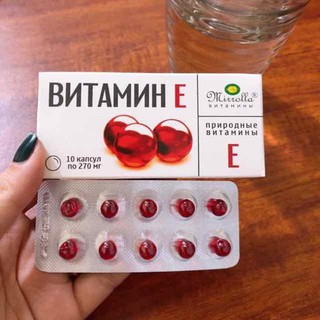 hộp 20 viên vitamin E đỏ chính hãng của Nga