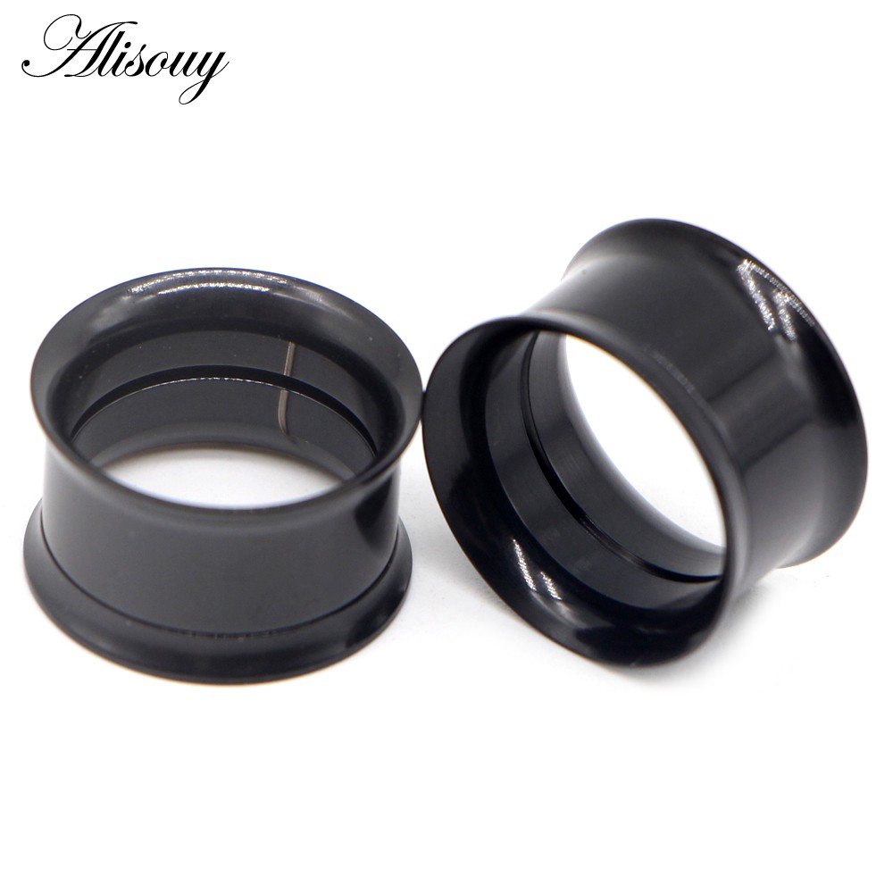 Alisouy 2 Chiếc Thép Phẫu Thuật Vít Phù Hợp Với Tai Thịt Đường Hầm Phích Cắm Anodized Bên Trong Sợi Đôi loe Rỗng Rỗng Dụng Cụ Đo Trang Sức