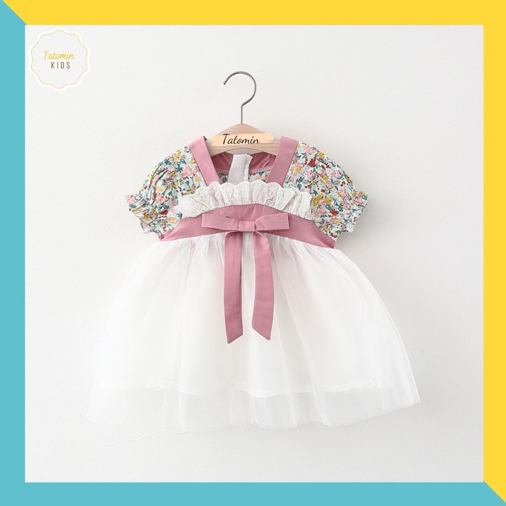 [Váy Siêu Xinh] Váy Đẹp Mùa Hè Baby Doll Cho Bé, Đầm Công Chúa Phong Cách Hàn Quốc, Thắt Nơ Ngực