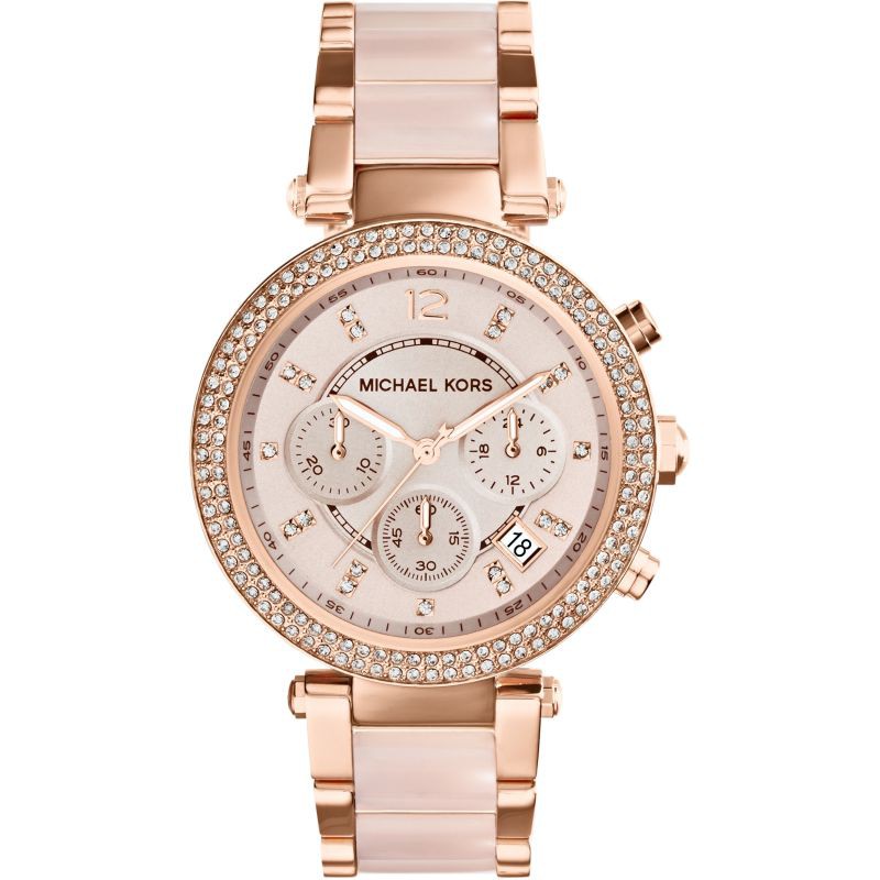 Đồng Hồ Nữ Michaelkors Dây Kim Loại Hồng Nhạt MK5896 39mm Quartz Chính Hãng