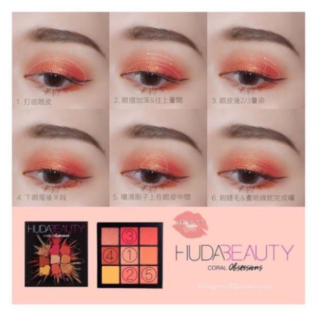 Bảng phấn mắt Huda Beauty Obsessions Eyeshadow Palette màu Coral