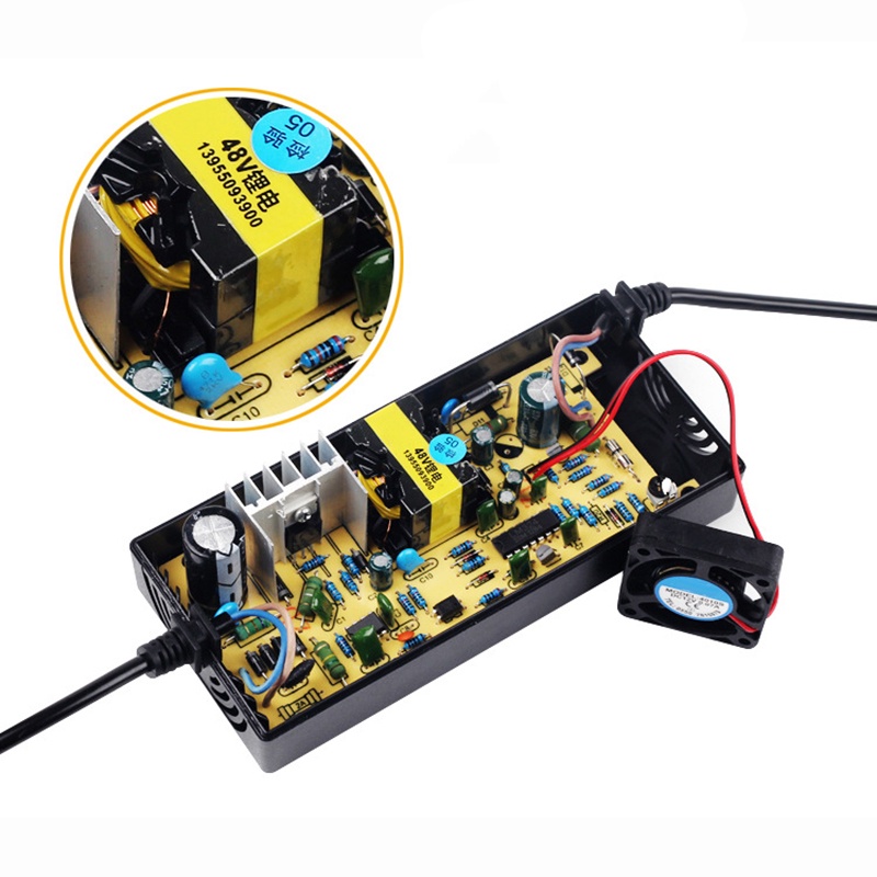 Cục Sạc Pin Li-ion Thông Minh 36 / 48V 2A Dành Cho Xe Đạp Điện