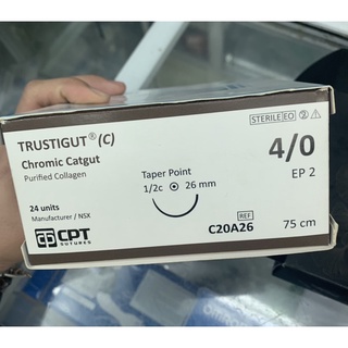 Chỉ tự tiêu cpt trustigut c 4/0 - chỉ phẫu thuật cấy chỉ