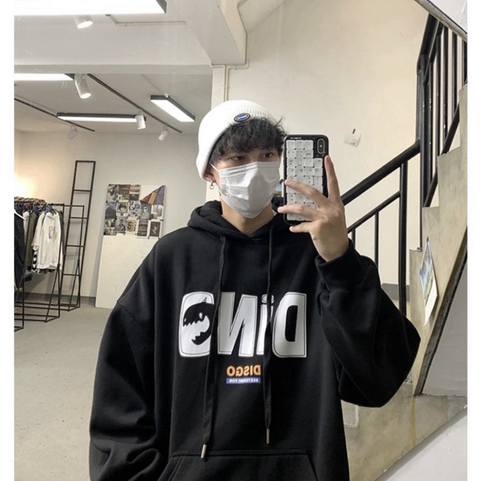 FreeShip : Áo hoodie In Họa Tiết Chữ Dno Trắng To Trước Ngực | BigBuy360 - bigbuy360.vn
