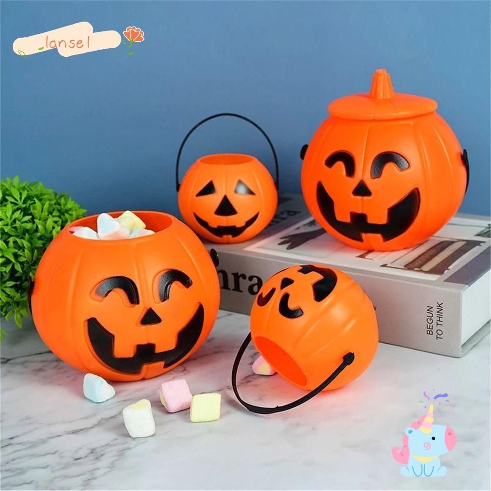 Set 6 Xô Nhựa Đựng Bí Ngô / Trái Bí Ngô Dùng Làm Quà Tặng Cho Bé