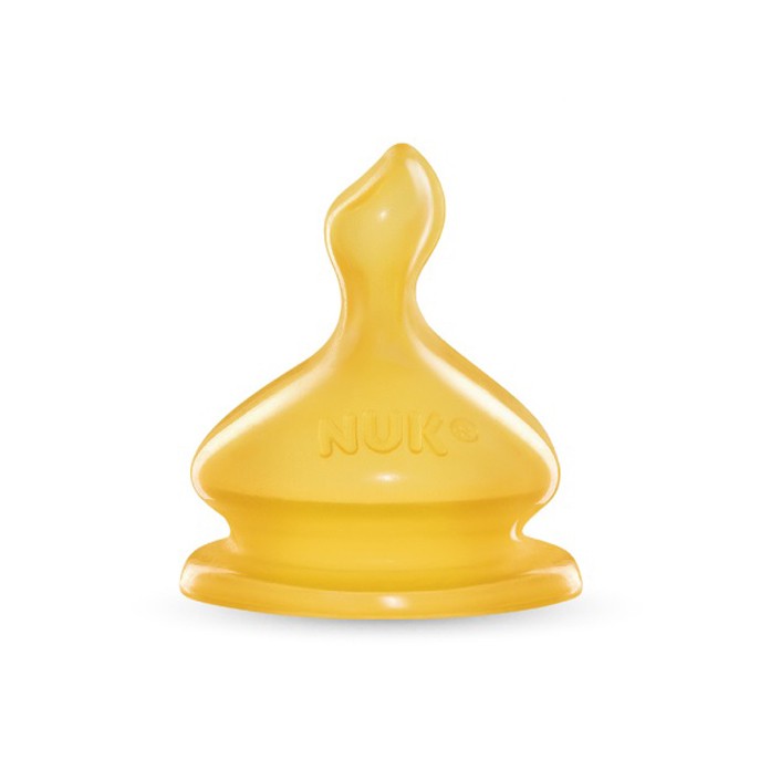 BỘ 2 NÚM TY NUK CAO SU CỔ RỘNG 0-6M/6M+