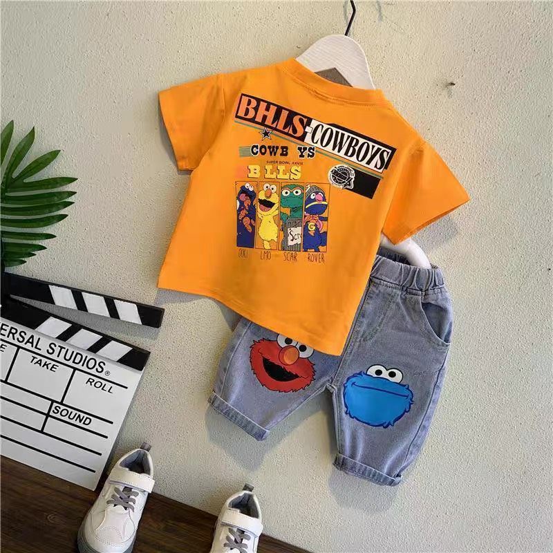 [8-19kg] Set bộ HB kids áo phông quần jean bé trai