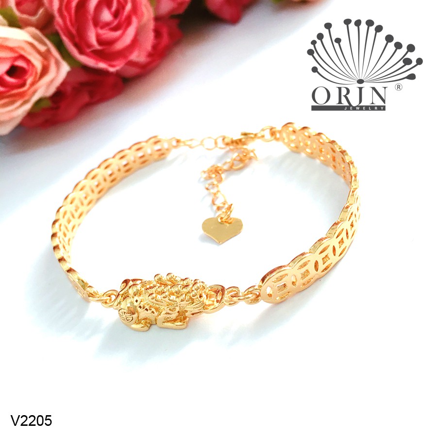 Vòng tay, Lắc tay kim tiền tỳ hưu thu hút tài lộc bền màu cao cấp Orin V2205