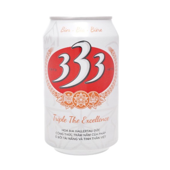 Thùng 24 Lon Bia 333 Dung Tích 330ml