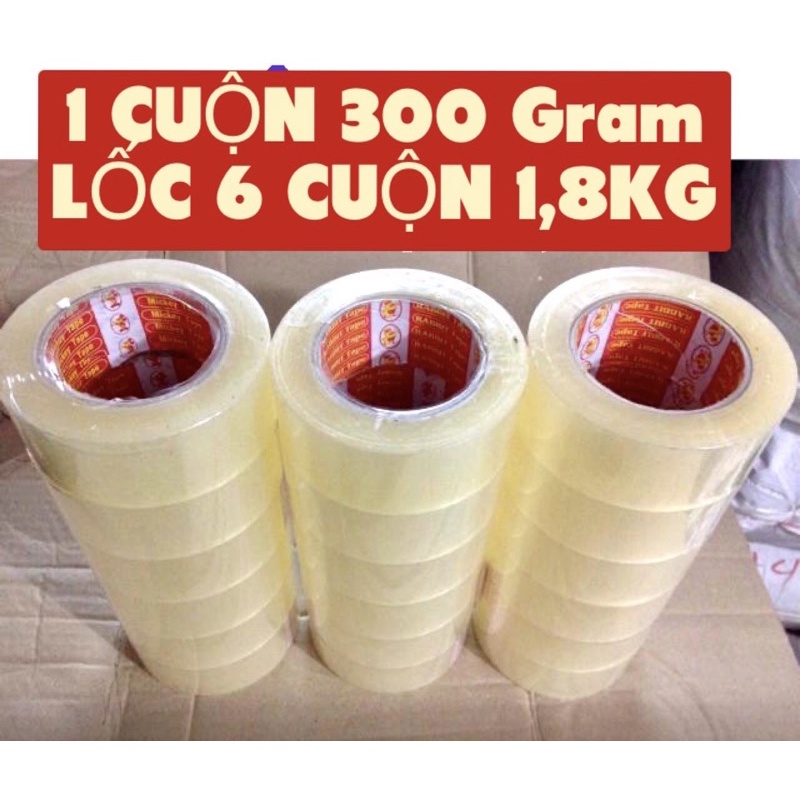 BĂNG DÍNH 300 Gram/1 CUỘN.LÕI GIẤY MỎNG 5mm.HÀNG DAI ĐỘ BÁM DÍNH TỐT