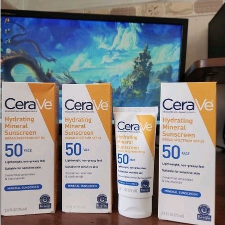 Kem Chống Nắng CeraVe Mineral Sunscreen Lotion for Face with Zinc Oxide SPF 30