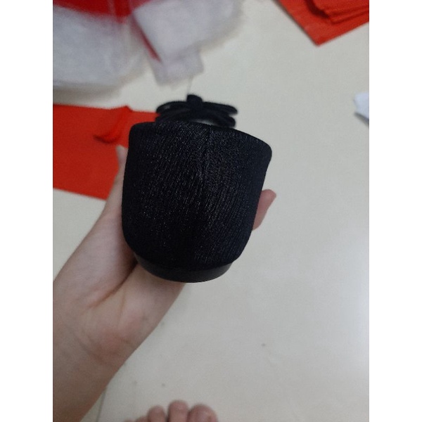 Giày Bệt nơ 3 cánh vải lụa sước