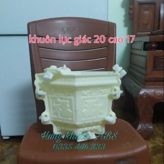 Khuôn lục giác 20 đúc chậu trồng sen đá và cây mini