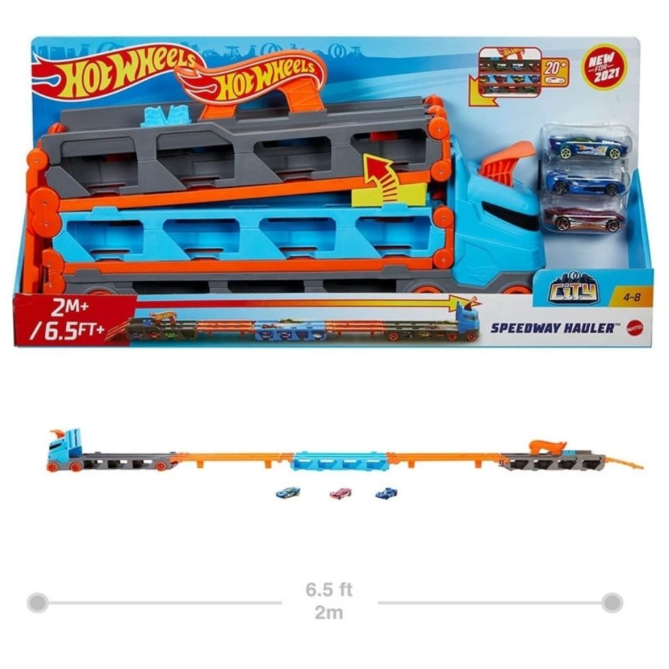 ♛Hot Wheels Đồ Chơi Xe Tải Chở Hàng Hạng Nặng GVG37