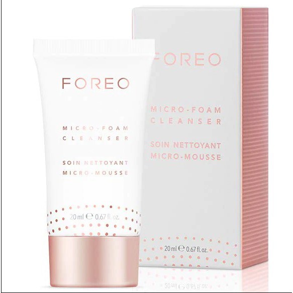 Sữa rửa mặt Foreo Micro Foam 20ml, chứa axit amin và vitamin E dạng bọt mịn thích hợp dùng cho máy rửa mặt 100% auth