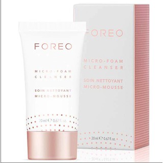 Sữa rửa mặt Foreo Micro Foam 20ml, chứa axit amin và vitamin E dạng bọt mịn thích hợp dùng cho máy rửa mặt 100% auth