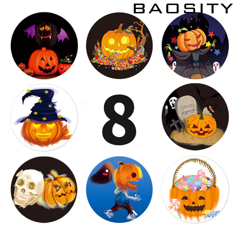 Set 500 Miếng Dán Trang Trí Sổ Lưu Niệm Phong Cách Halloween Độc Đáo