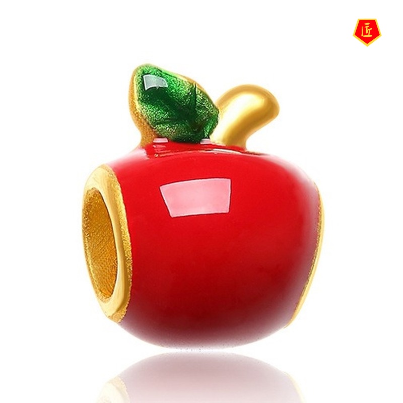 Vòng Đeo Tay Chuỗi Hạt Hình Tuần Lộc Màu Vàng Đồng May Mắn Cho Nữ