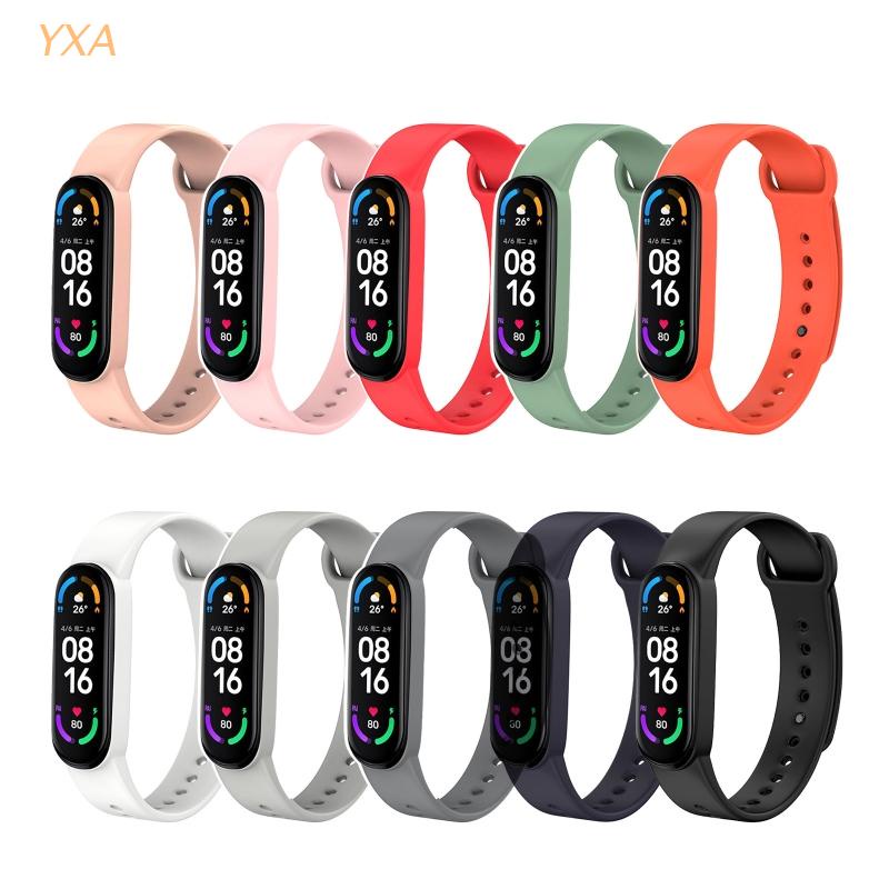 Dây Đeo Thay Thế Chất Liệu Silicon Màu Trơn Cho Mi Band 6