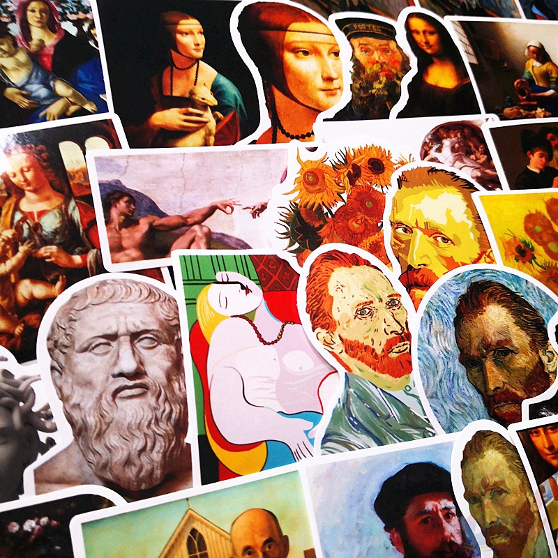 ❉ Famous Paintings &amp; Celebrity Series 01 Stickers ❉ 50Pcs/Set DIY Fashion Decals Doodle Stickers