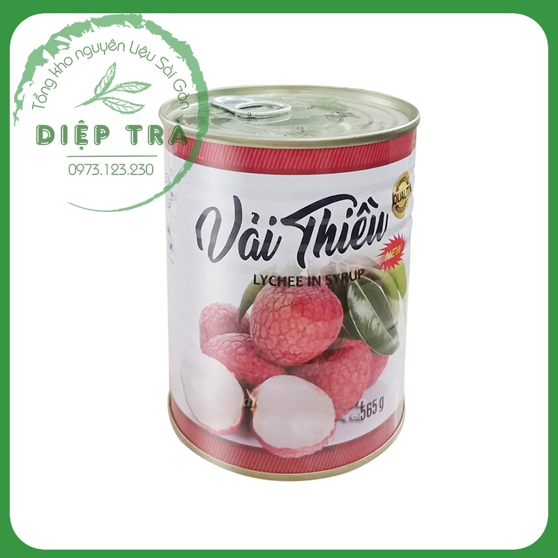 Vải thiều ngâm đường 565gr (Hàng lon trắng chất lượng cao/ Lon vàng rẻ/ Hàng Thái Lan ngon)