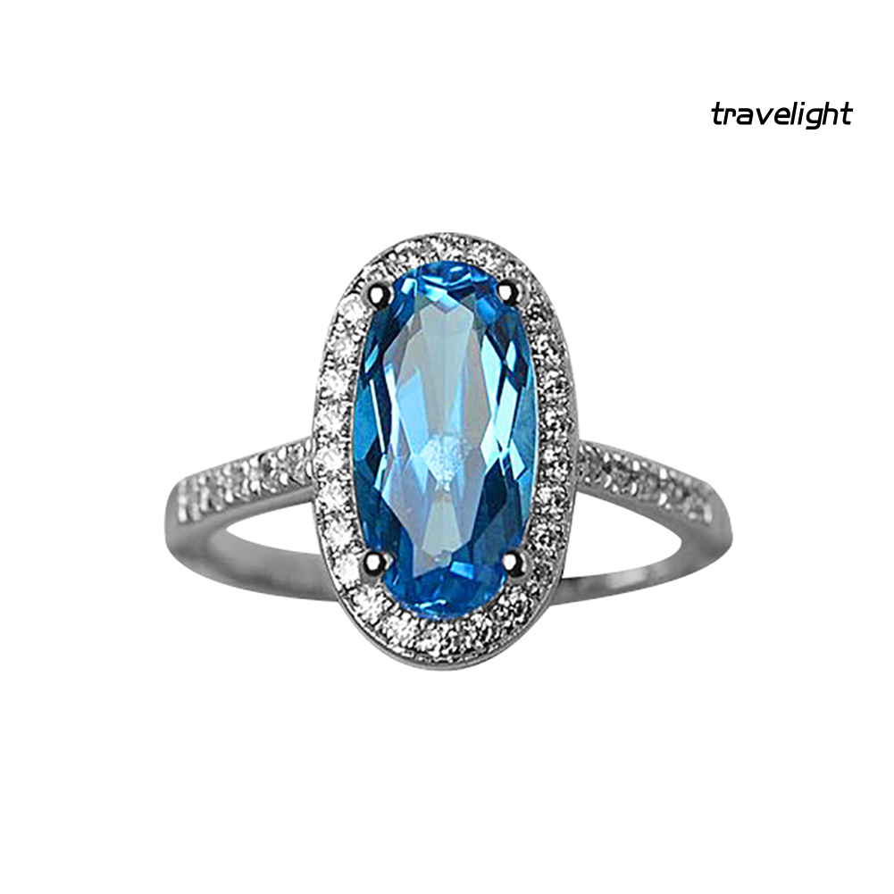 Nhẫn Đính Đá Topaz Nhân Tạo K1