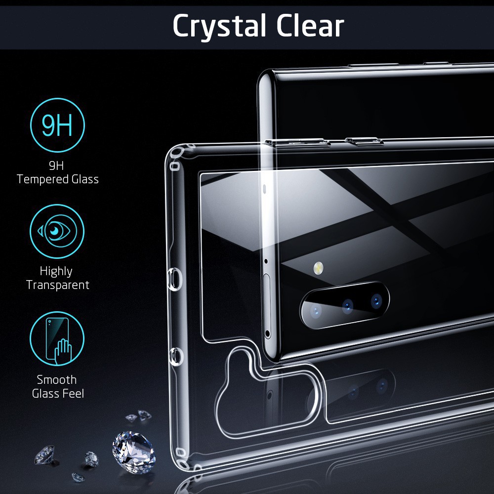 Ốp Điện Thoại ESR Lưng Kính Cường Lực Cứng Trong Suốt Bảo Vệ Cho Samsung Galaxy Note 10