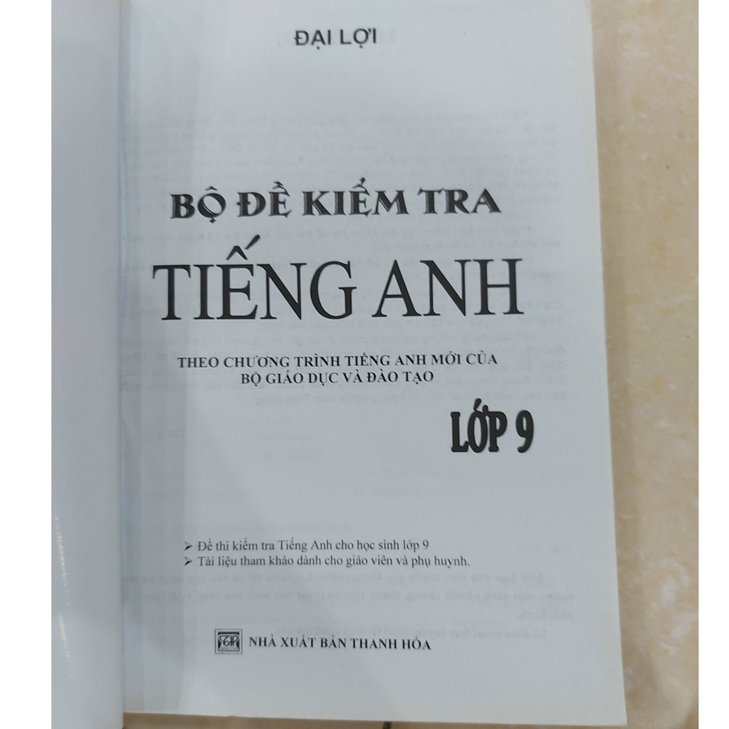 Sách - Bộ đề kiểm tra tiếng anh lớp 9