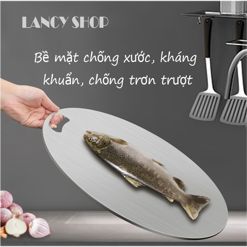 Thớt Inox Tròn SUS304 Không Han Gỉ Cao Cấp Hình Tròn Chống Nấm Mốc Chống Mài Mòn Dao - Dễ Dàng Vệ Sinh - Đủ Size VTM1