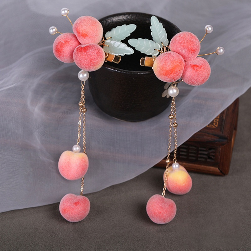 Kẹp Tóc Tua Rua Đính Ngọc Trai Giả Bằng Hợp Kim Phong Cách Vintage