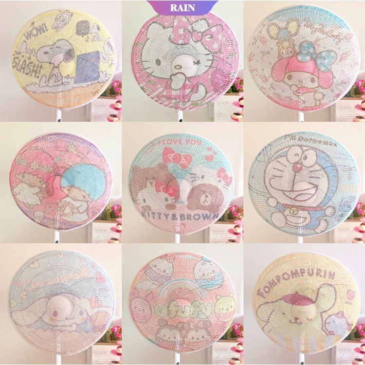 SANRIO Vỏ Bọc Quạt Điện Chống Bụi In Hoạt Hình Cinnamoroll My Melody Hello Kitty Dễ Thương Bảo Vệ Ngón Tay Cho Bé