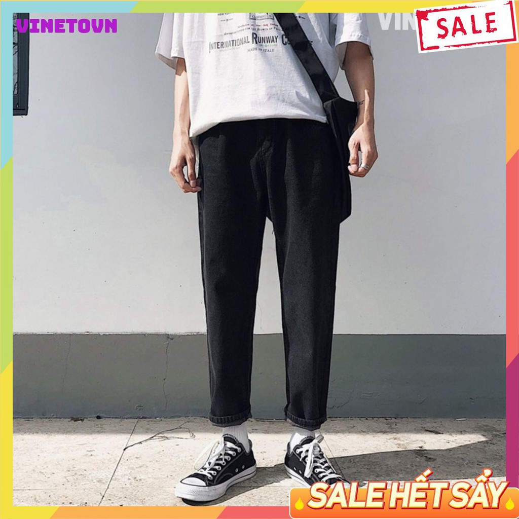 Quần baggy jean nam nữ ống rộng, quần phong cách đường phố thời trang Unisex