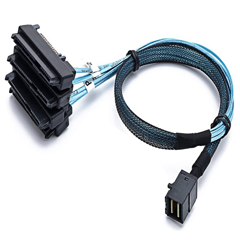 Dây Cáp Máy Chủ Ổ Cứng 3.33TF / 1M Mini SAS SFF-8643 Sang 4X29Pin SFF-8482