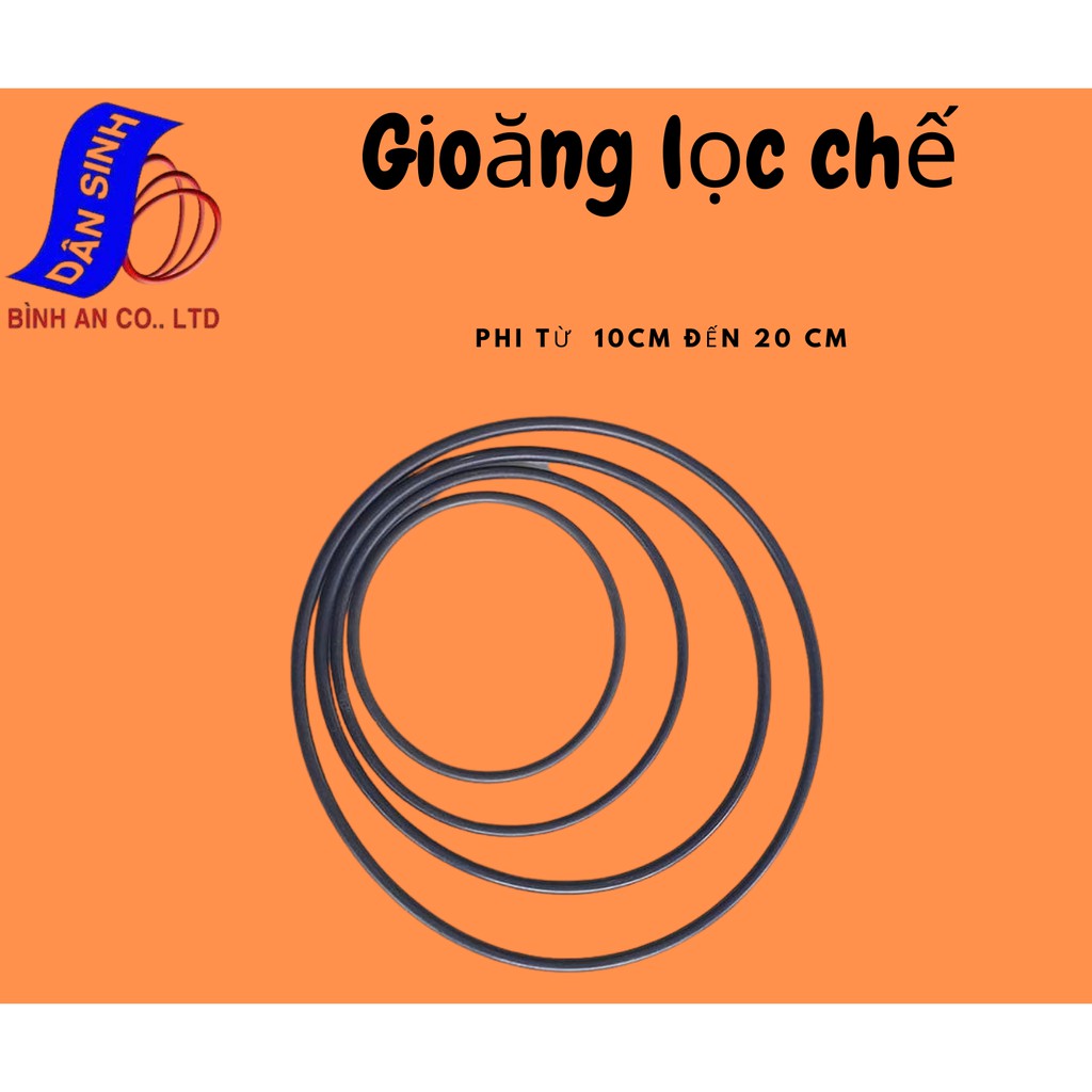 Gioăng lọc chế - Ron cao su Giá rẻ 10 cm đến 20 cm