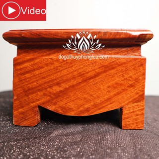 Kỷ trơn gỗ hương,Đôn gỗ kê bát hương cao 9cm
