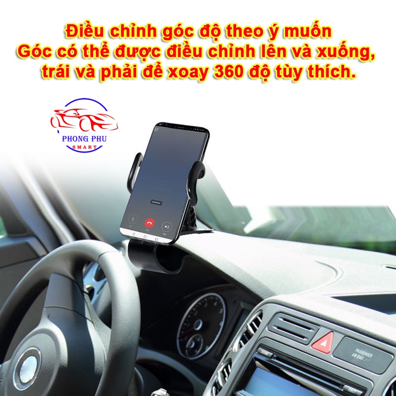 Giá Đỡ Điện Thoại Ô Tô, Kẹp Điện Thoại Được Trên Taplo Xe Hơi Có Thể Xoay 360độ Thoải Mái Khi Nghe Gọi Cực Kỳ Tiện Lợi | BigBuy360 - bigbuy360.vn