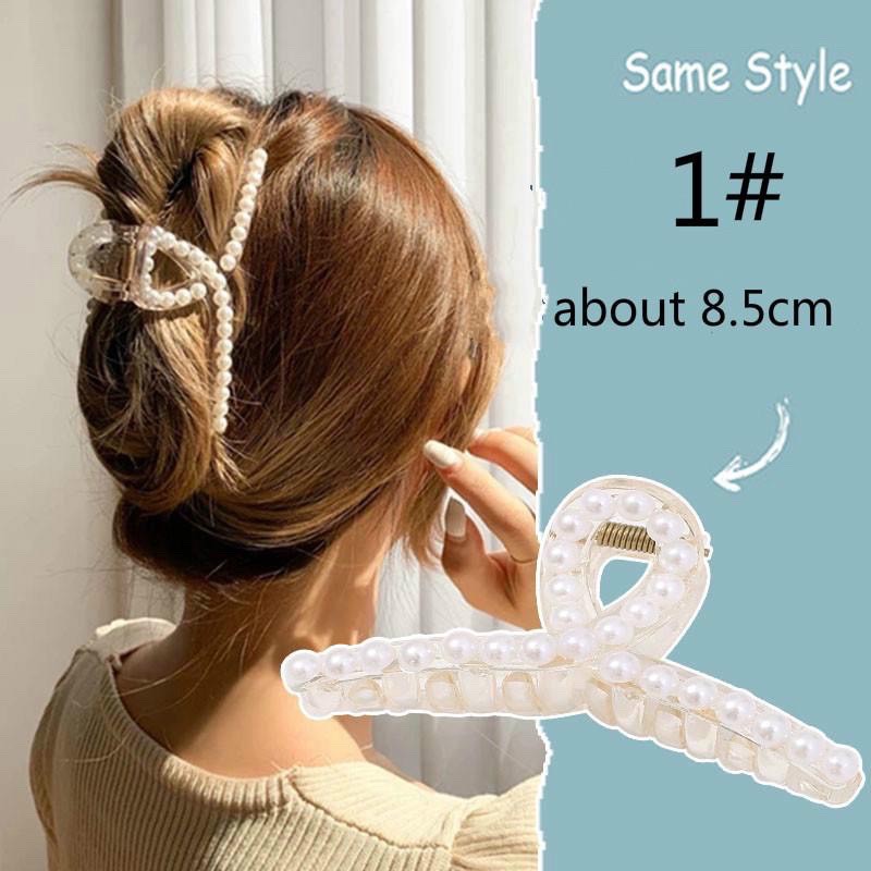 Kẹp tóc, kẹp càng cua đính ngọc trai giả phong cách Hàn quốc dễ thương