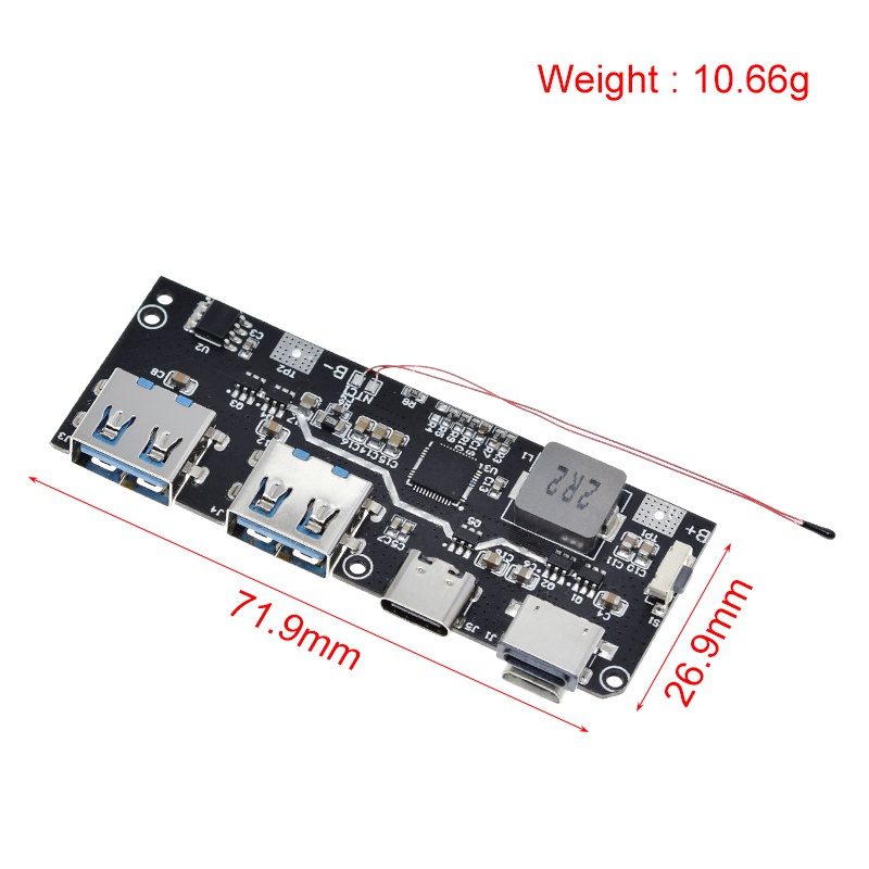 Mô Đun Sạc QC4.0 QC3.0 USB Kép 5V 4.5A 22.5W Micro / Type-C USB 18650 Chất Lượng Cao Sự Bảo Vệ