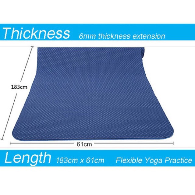 [Tặng Kèm Túi] Thảm Yoga TPE 1 lớp 8mm. Thảm yoga HCM.