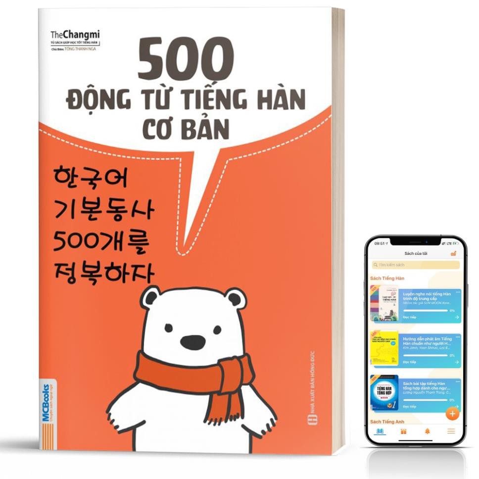 Sách - 500 Động Từ Tiếng Hàn Cơ Bản [MCBOOKS]