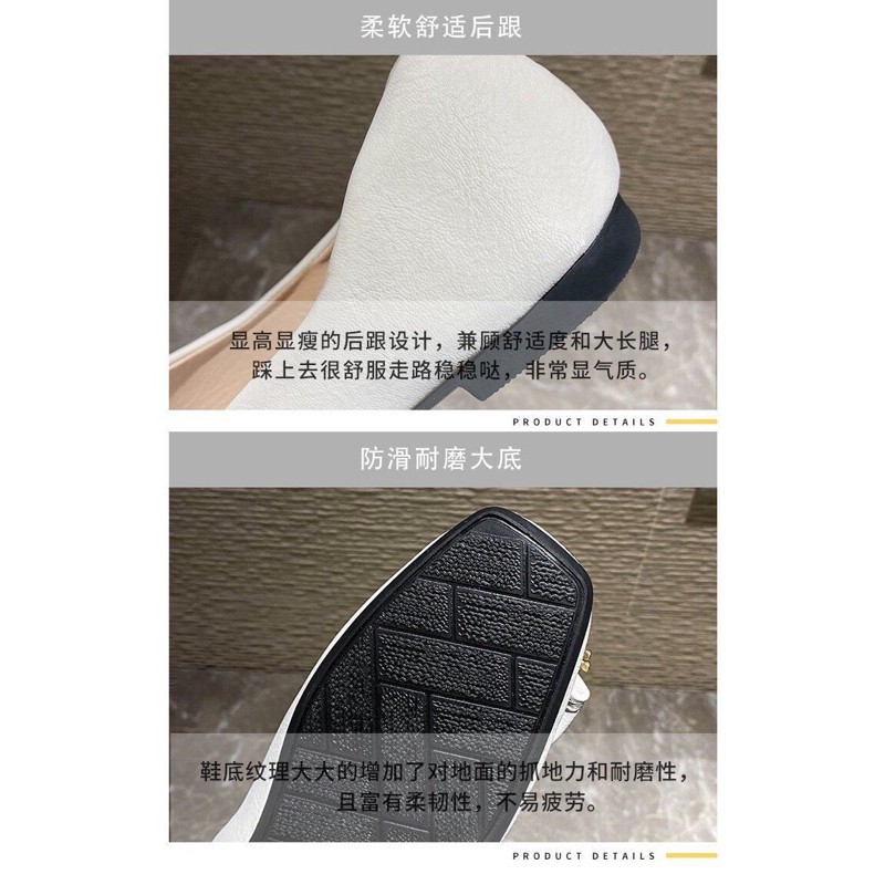 (HÀNG CÓ SẴN) Giày búp bê da mềm khoá đá vuông BIG SIZE 35-43