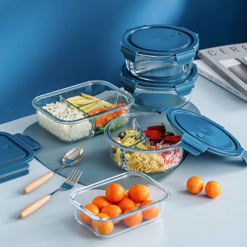 Hộp thủy tinh chia ngăn cao cấp Glass food Container