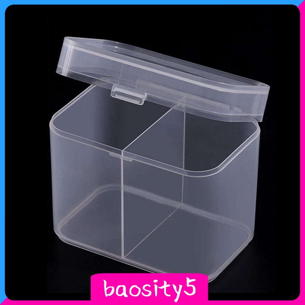 [Hàng mới về] Hộp Thiết Kế 2 Ngăn Dùng Để Đựng Bông Tẩy Trang/Mỹ Phẩm/Tăm Bông Tiện Lợi | BigBuy360 - bigbuy360.vn